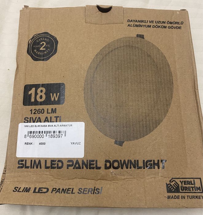 Spot led slim încastrat 18w ,225mm