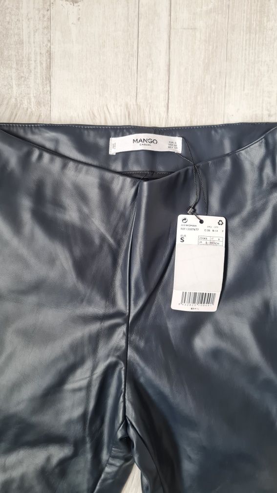 Pantaloni damă piele MANGO