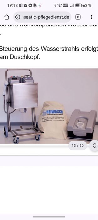 Duș portabil ingrijire persoane imobilizate