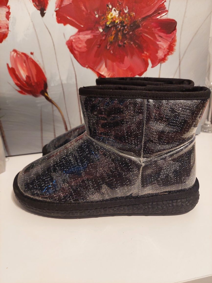 Ghete negre  de iarna de dama tip Ugg Fashion Boots