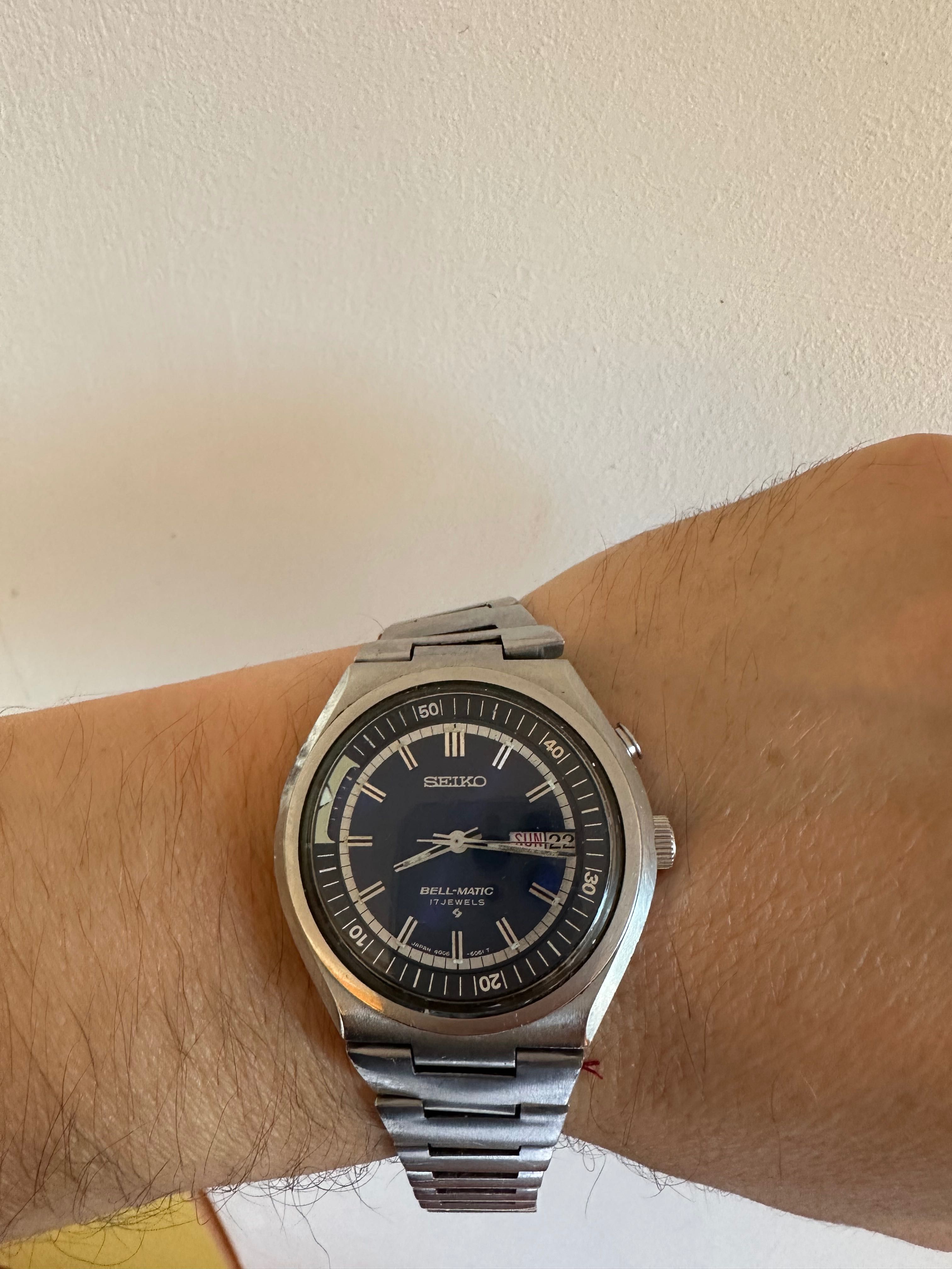 Seiko Bell-Matic. 70s Blue eye