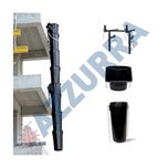 Jgheab tobogan evacuare moloz PVC RANFORSAT negru