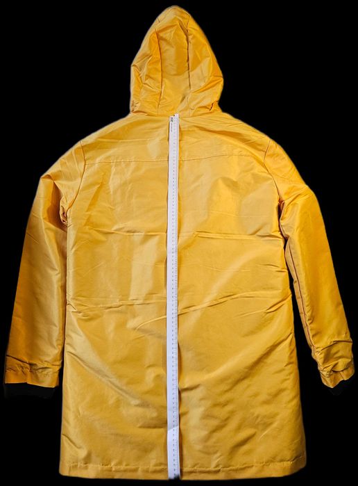 Спортно мъжко яке Adidas XL подплатено жълто с цип и качулка