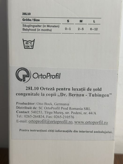 Orteza pentru luxatii de sold congenitale la copii