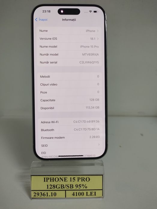 iPhone 15 Pro 128Gb(efn)