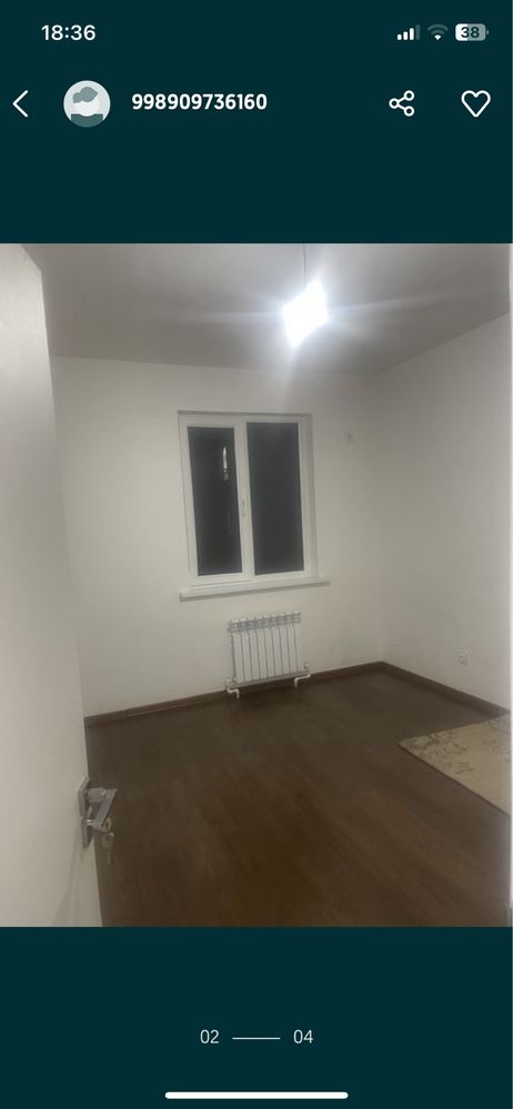 1xonali uy ijaraga beriladi