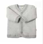 Cardigan din lână merinos fleece, Joha - Basic Silver Melange 70
