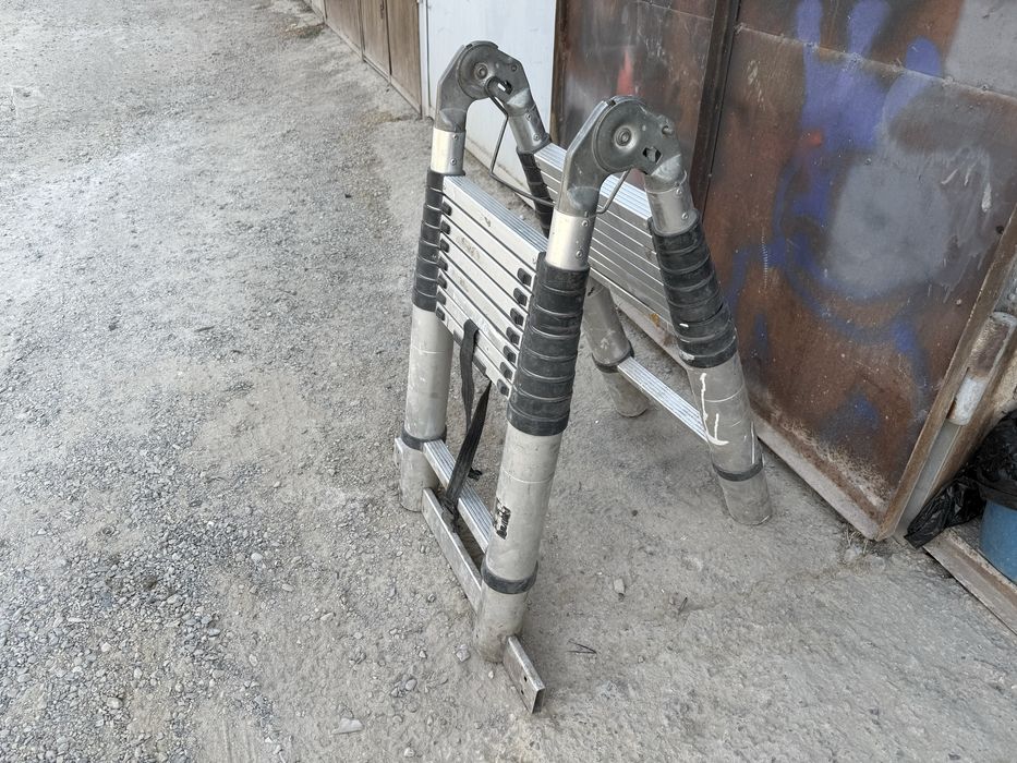 * лестница телескопическая двойная не заужена толстостенная 5.5 метров