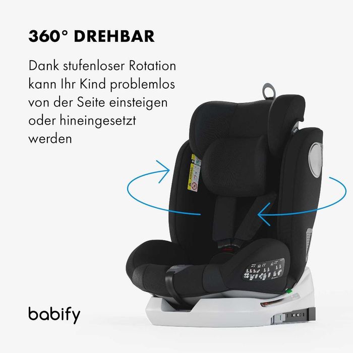 Scaun auto Babify Onboard Isofix0  - 12 ani, 40-150 cm, rotație 360°