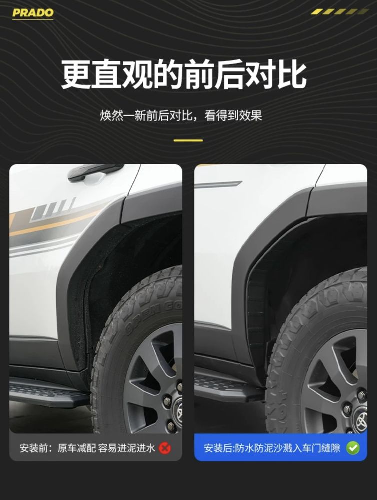 Toyota Prado LC250 защита от грязи