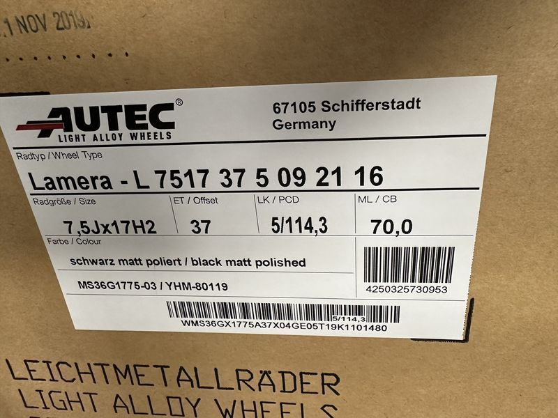17цола 5x114.3 Toyota Renault Mazda Kia Honda Huyndai