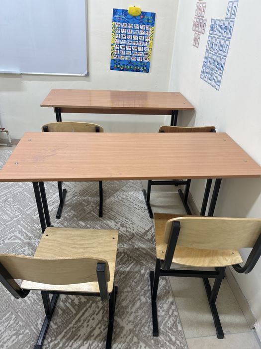 Мектеп және Дамыту орталығына арналған парта орындығымен бірге