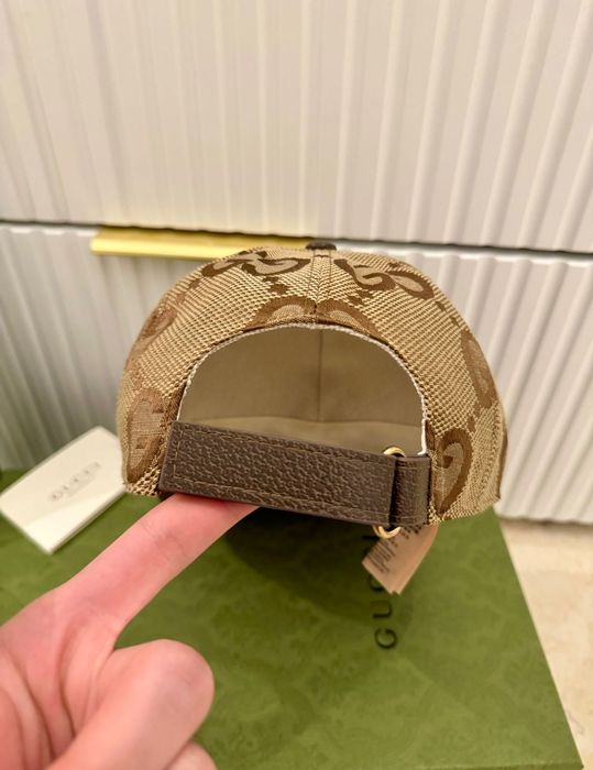 Sapca originala Gucci bej GG canvas noua cu factura