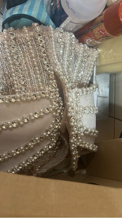 Rochie cununie crem roze