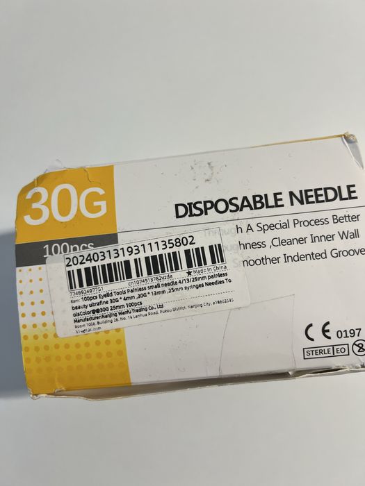 Ace galbene mezoterapie/insulina 30g x 25 mm