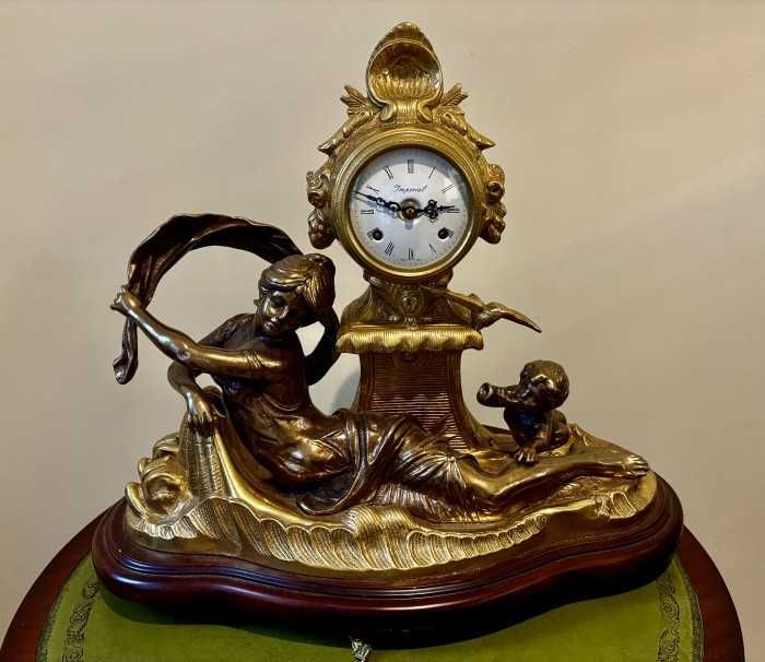 Impozant ceas-semnat Moreau-bronz-mahon-cadran Imperial-Franta