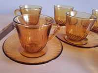 Сервиз фрренски ДУРАЛЕКС  - 6 чаши с чинийки за кафе/чай