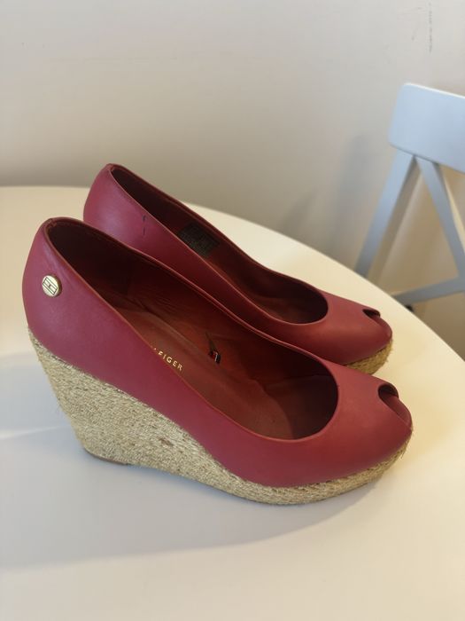 Sandale cu talpa ortopedica rosii Tommy hilfiger