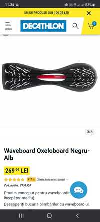 Waveboard Oxeloboard Negru-Alb
