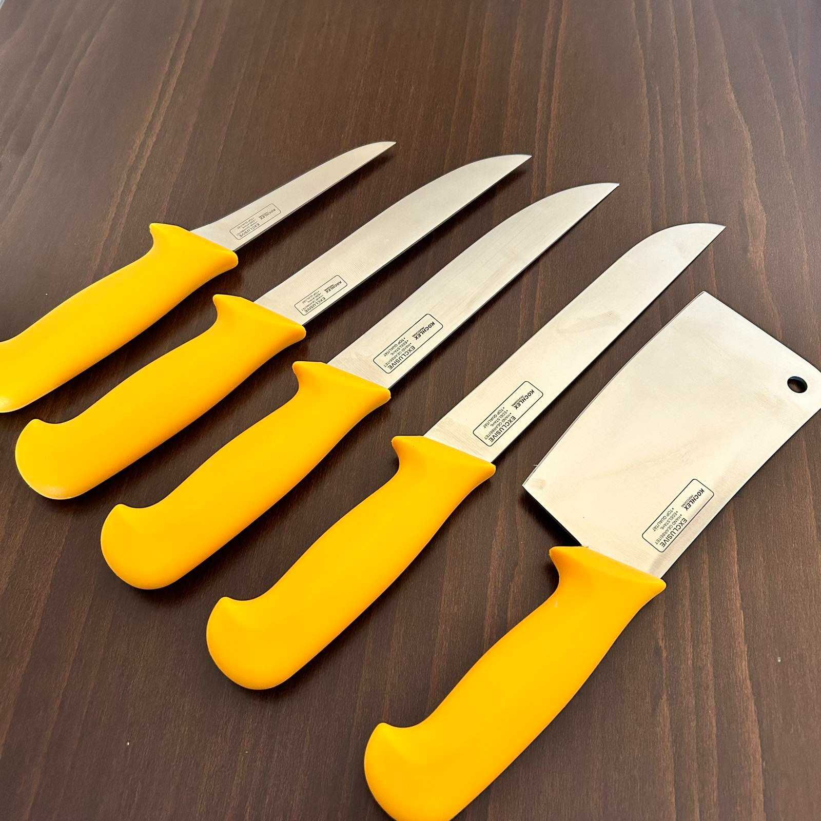 СУПЕР ЦЕНА!!! Комплект професионални месарски ножове, 5 броя
