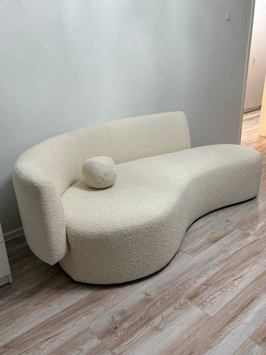 Диван полукруглый белый (новый)