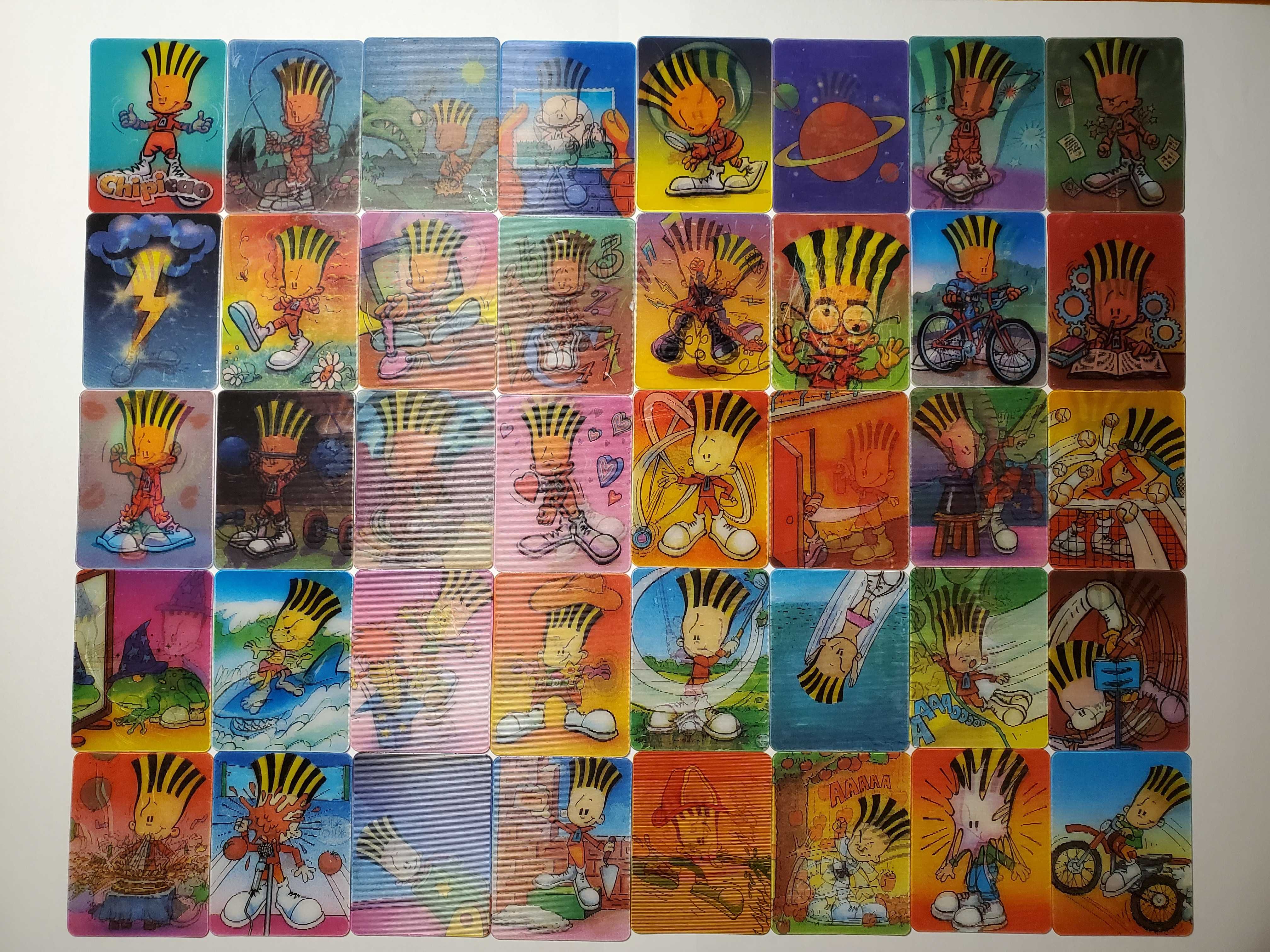 Colectie cartonase stickere Chipicao 3D 39 Romania + 1 BG