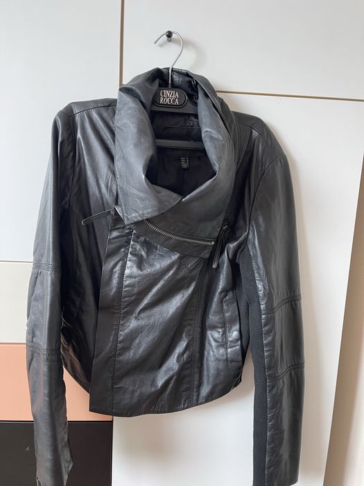 Дамско Кожено яке Mango (100% естествена овча кожа) размер М