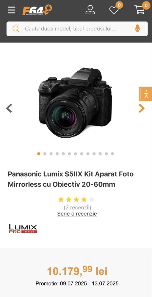 Pachet Aparat foto Panasonic Lumix S5IIX