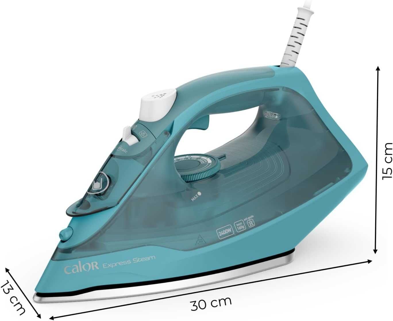 Парна ютия Calor Express FV2851C0, 2400W, парен удар 160г