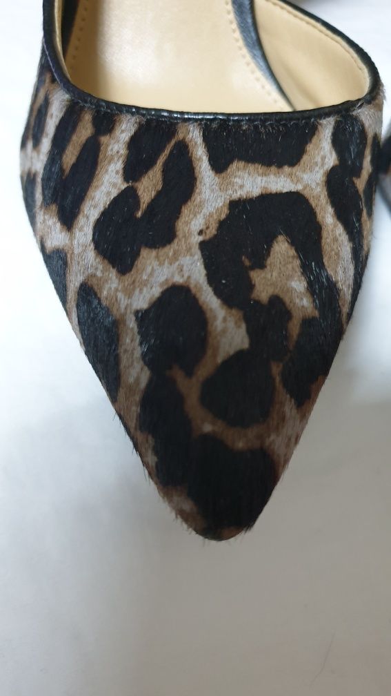 Pantofi piele leopard