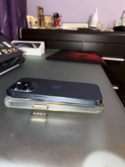 Iphone 15 pro 128gb asigurare garantie 2026 blue titanium negociabil