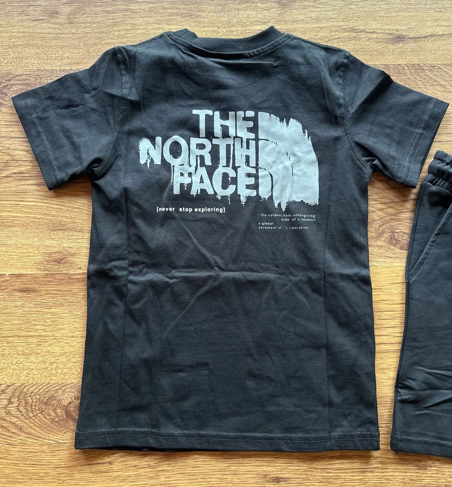Детски,памучен,черен екип The North Face с щампа на гърба