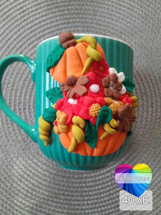 Ръчно изработени чаши с полимерна глина FIMO