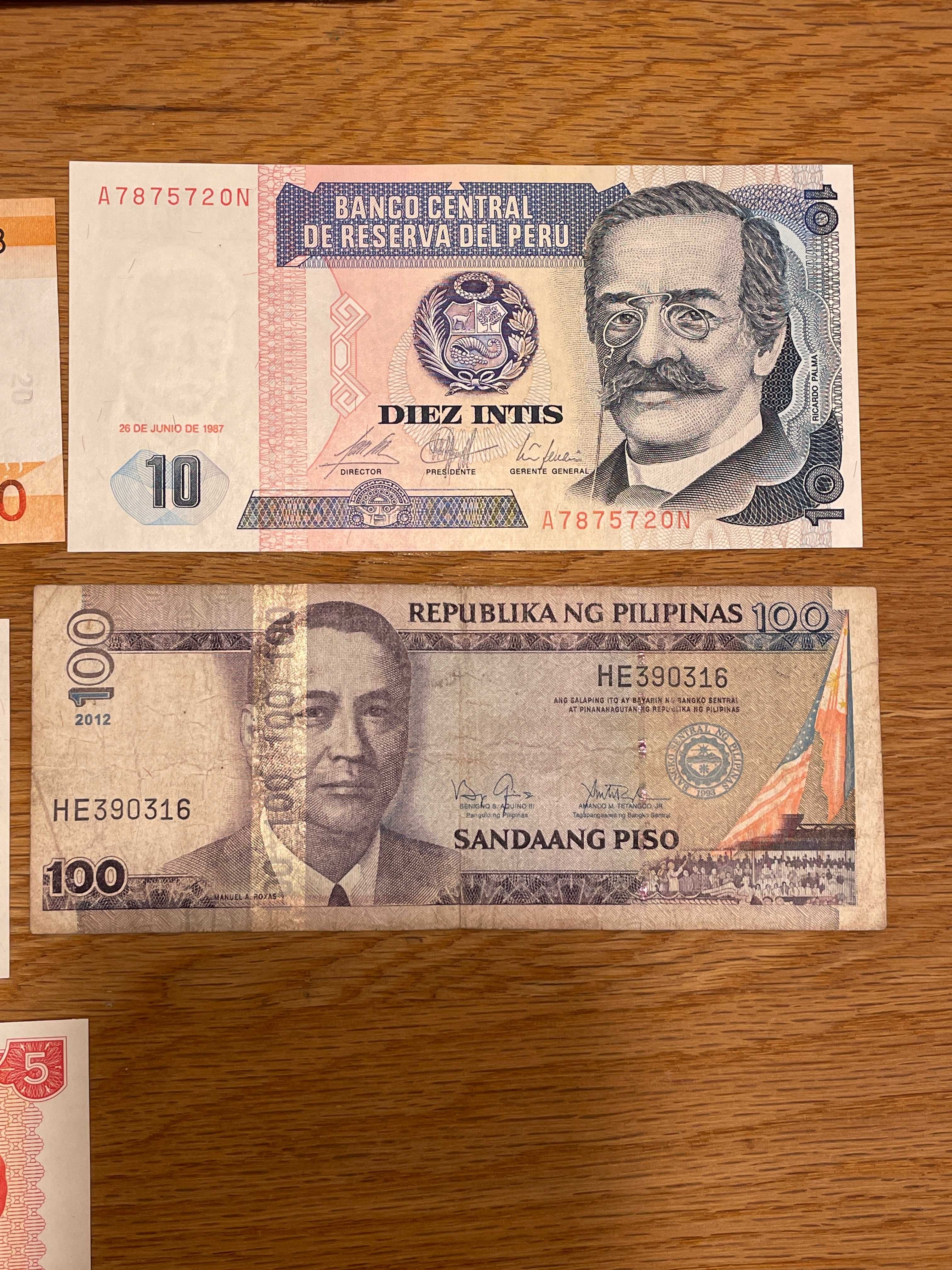 Bancnote diverse Peru, Filipine, Venezuela, Afganistan, Iran