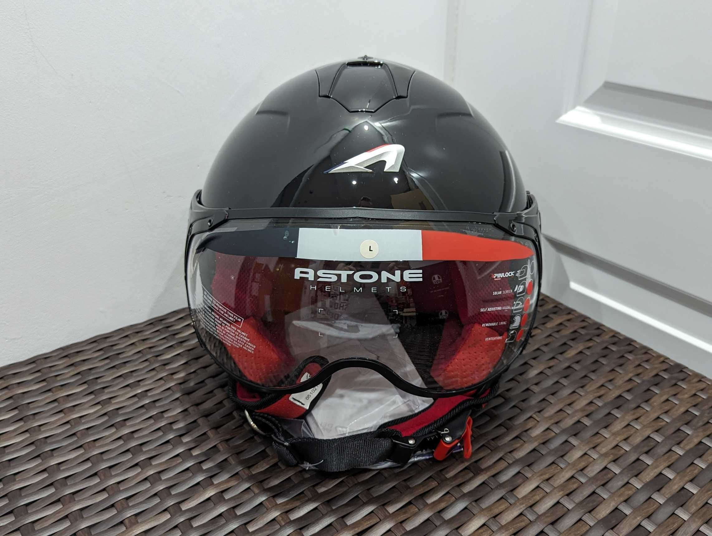 Casca moto scooter Astone Minijet S, marime L - open face, ochelari