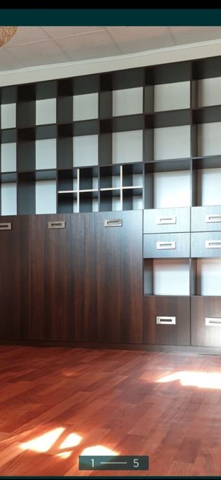 Шкаф-витрина- Стенка Венге