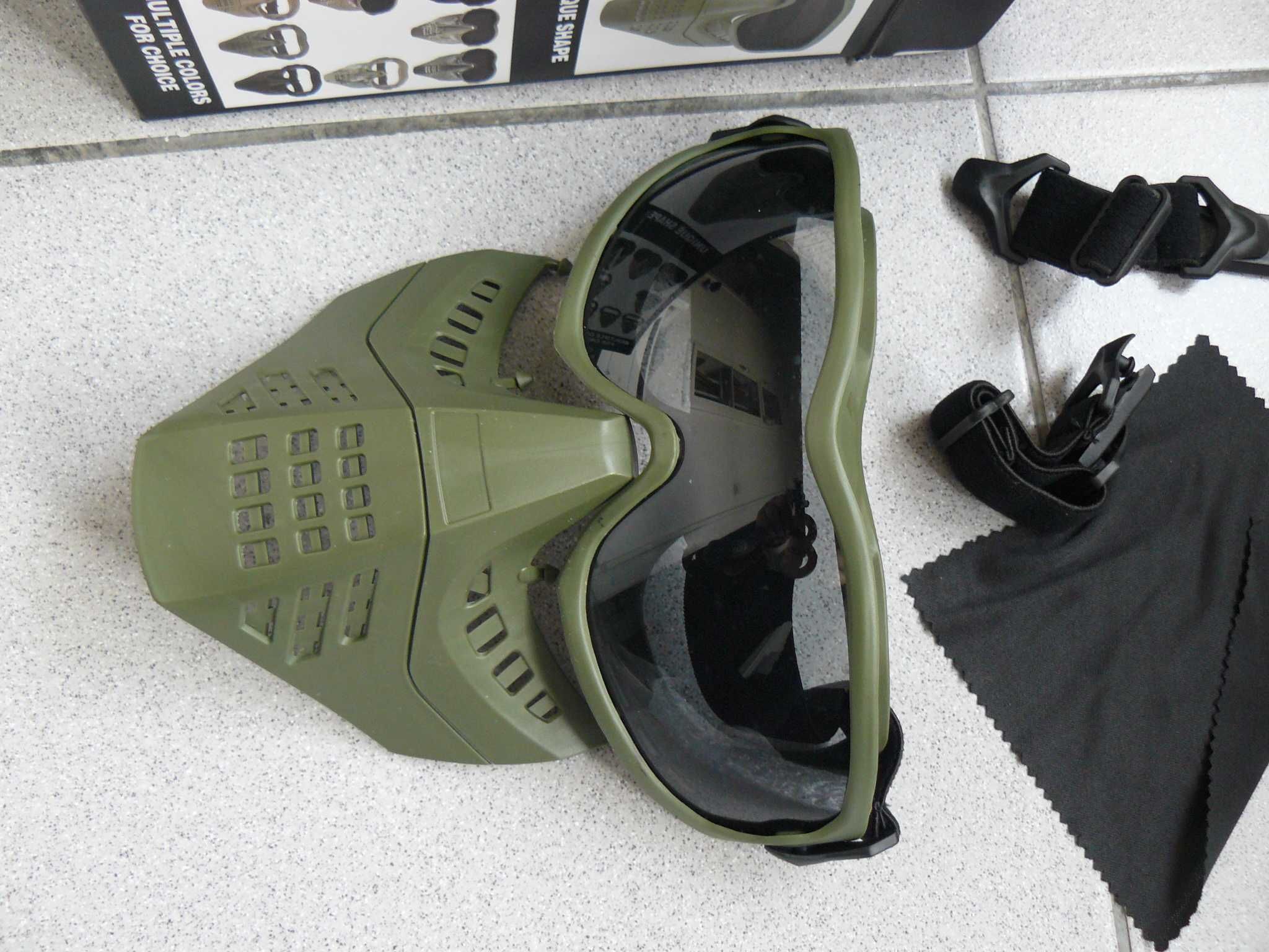 Mască Airsoft ANT Cu Ochelari De Protecție Ultimate Tactical OLIVE