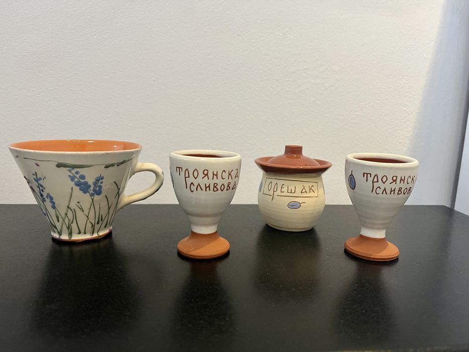 Керамика, табла с цветя и билки, свещници