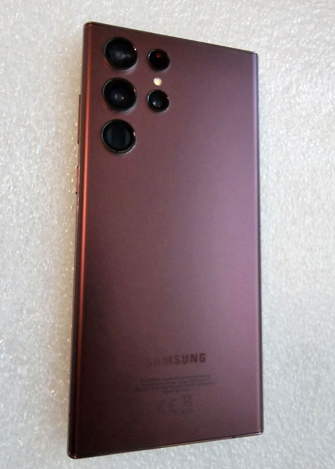 Като нов Samsung Galaxy S22 Ultra 5G, 12/512 GB, Burgundy + бързо заря