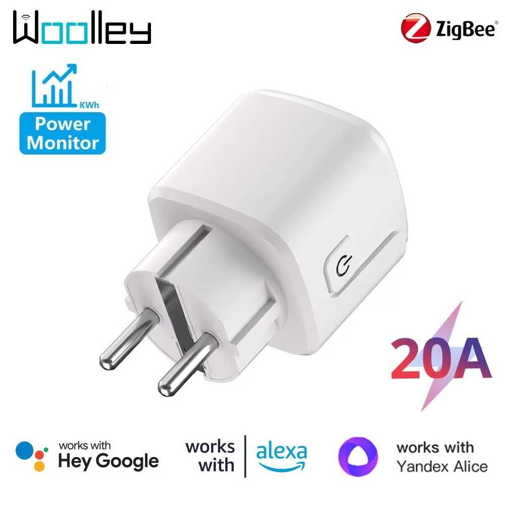 Woolley SA-029 20A ZigBee Smart контакт с опция измерване на енергия