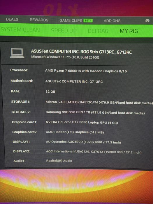 OFERTA SAPTAMANII : laptop asus rog strix g713rc + PS4 PRO