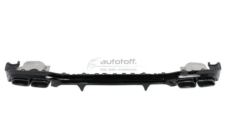 Difuzor Bara Spate compatibil cu Mercedes E-Class W213 Facelift Sedan (2016+) Negru Lucios