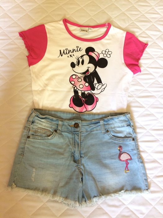 Pantaloni scurți Lot fetițe 6 piese  mărime 140-146 cm