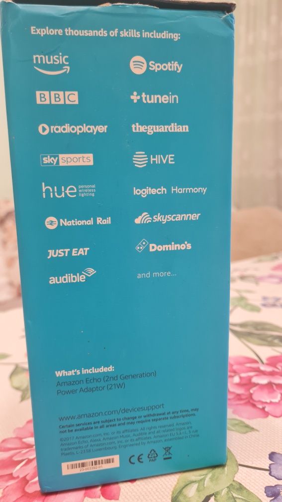Смарт тонколона Amazon Echo (2nd Generation) Alexa черна колона