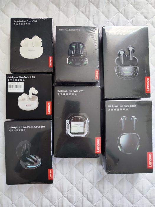Vând căști Lenovo Thinkplus noi,sigilate, originale,mai multe modele!