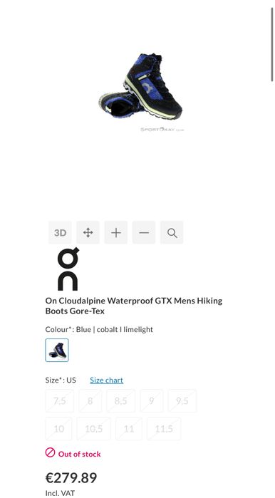 Туристически обувки ON CLOUD ALPIN WATERPROOF .Номер 44