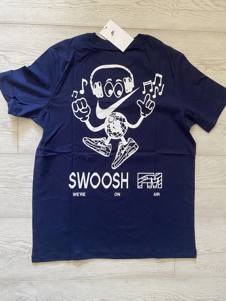 Мъжка тениска тъмна синя Swoosh