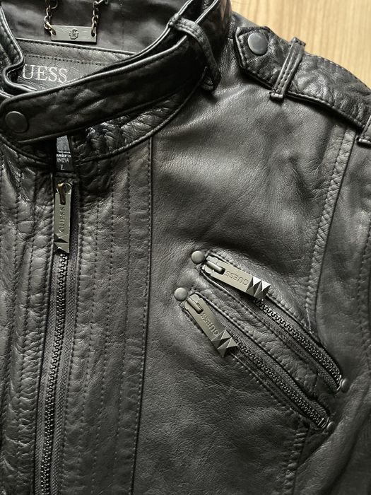 GUESS / мъжко кожено(естествена) яке L