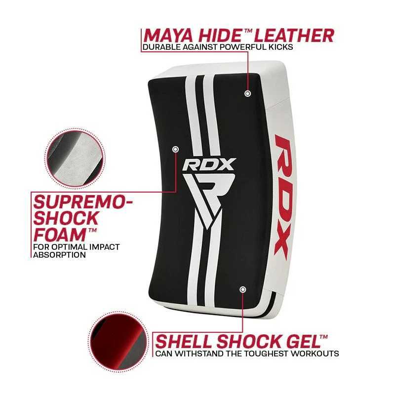 Тренировъчен Щит RDX T1 Curved Kick Shield Black-White, Боксова Лапа