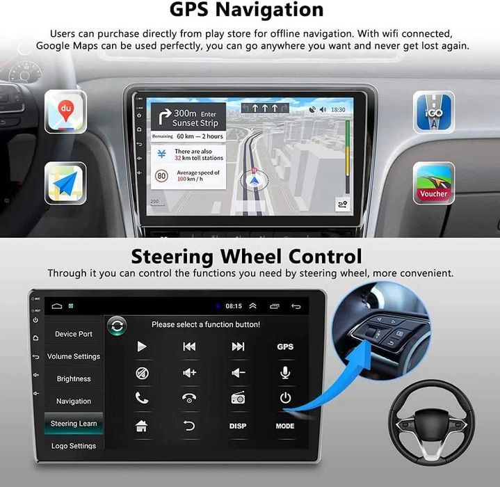 Мултимедия 9" за KIA CARENS III ANDROID 14 CARPLAY навигация